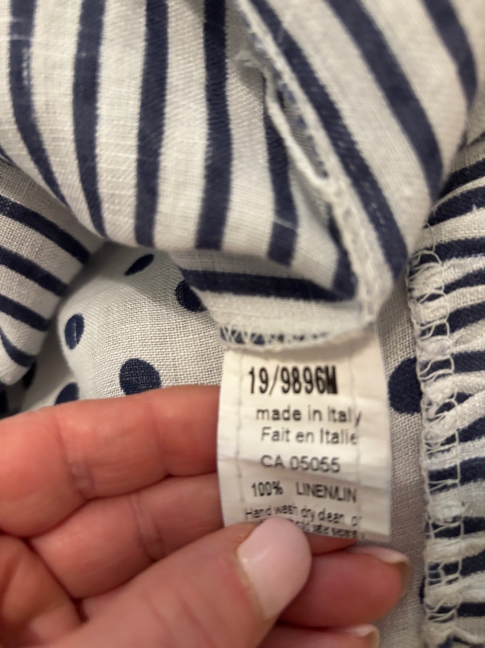 M Made in Italy Mixed Print Linen Dress - Picture 4 of 4